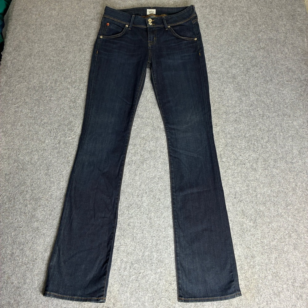 Hudson Jeans Sz 28 30x34 Beth Baby Bootcut Dark Indigo Blue Denim Slim Fit Pants